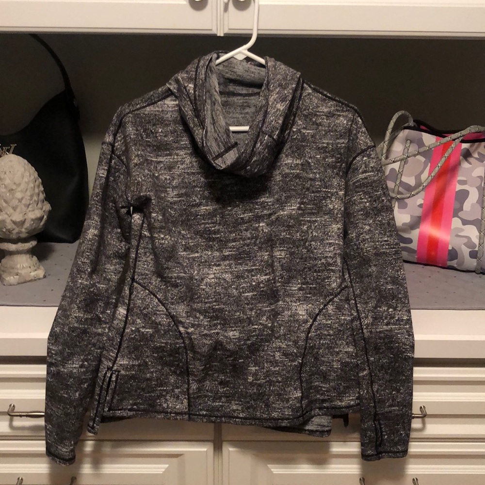Women's Gray Cowl Neck Top
